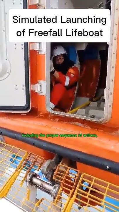 lifeboat launching procedure|freefall lifeboat simulated launching.